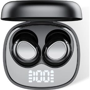 True Wireless Earbuds with LED Power Display, Comfort and Secure in Ear Fit, Built-in Microphone with Charging Case