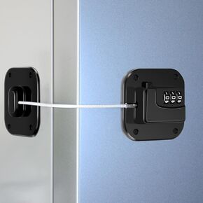 Fridge Lock Refrigerator Lock Freezer Lock Child Locks for Cabinets and Drawers Easy Install No Keys Combination Lock Multifunctional Child Safety Cabinet Lock(2, White)