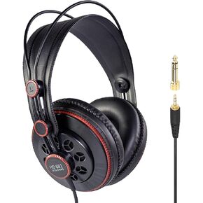 Superlux HD681 Air Professional Monitoring Semi-Open Back Headphones with AIR Cushion Earpads, Wired Over-Ear with High-Resolution Sound, 3.5 & 6.3mm Adapters for Casual Listening Recording DJ Gaming