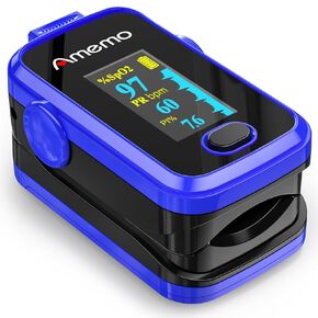 Finger Pulse Oximeter, Portable Blood Oxygen Saturation Monitor for Heart Rate and SpO2 Level,O2 Monitor Finger for Oxygen,Oximetro, (Blue)