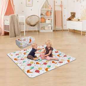 Baby Play Mat, 74" × 50“ Baby Play Mat for Playpen, Baby Playmat for Floor, Thick Ultra Soft Play Mat for Babies and Toddlers Infants Playing or Crawling.