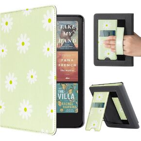 CoBak Case with Stand for Kindle Paperwhite 12th Gen 2024 Released (7") & Kindle Colorsoft Signature Edition - Durable PU Leather Cover with Auto Sleep Wake, Card Slot, Hand Strap Feature