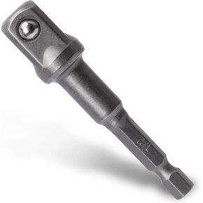 3 PCS 1/2 inch Impact Socket Adapter Bit Set, Square Socket Adapter, Square Drive Socket Extension Bits with 1/4 Hex Shank