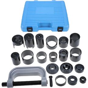8MILELAKE Master Ball Joint Press Kit, 21pcs Universal Ball Joint Repair Remover Installer Adapter Tool Kit, Upper and Lower Ball Joint Service Tool Kit with C-Press