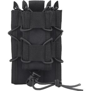 Tactical Molle Double Mag Pouch 2-Layer Holder 9mm/5.56 Belt Fast Attach Carrier Magazine Set