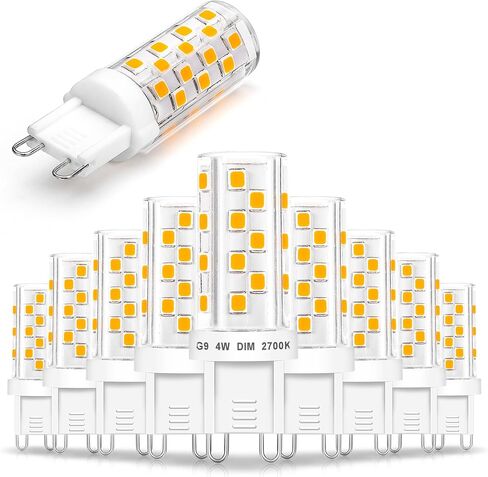 Dimmable G9 Led Bulbs Replace 30W 25W 20W Halogen,G9 3W 2700k Warm White LED T3 T4 Clear,AC120V Dimmable G9 Led Bulbs 300lm for Chandelier Ceiling Pendant Lighting,5PACK,No Flicker in Saudi Arabia