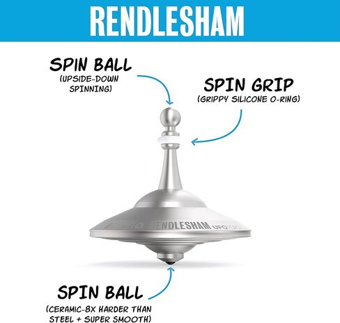 Ruwa | Metal Spinning Fidget Toy Top | Inspired by The 1994 USS Ruwa, Zimbabwe UFO Incident | Psychedelic Stainless Steel in Kuwait