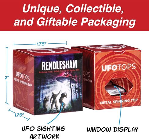 Ruwa | Metal Spinning Fidget Toy Top | Inspired by The 1994 USS Ruwa, Zimbabwe UFO Incident | Psychedelic Stainless Steel in Kuwait