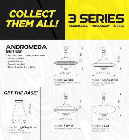 Ruwa | Metal Spinning Fidget Toy Top | Inspired by The 1994 USS Ruwa, Zimbabwe UFO Incident | Psychedelic Stainless Steel in Kuwait