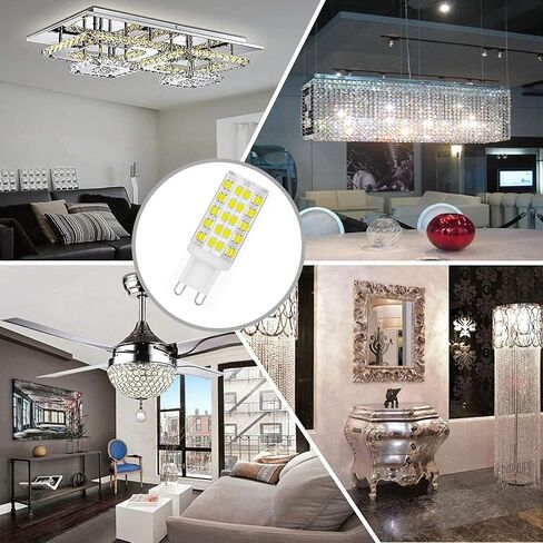 G9 LED Bulbs Dimmable 6W (60W Halogen Bulb Equivalent), Warm White 3000K, 110V-130V, 600LM Bi Pin for Home Lighting, 6 Packs in Saudi Arabia