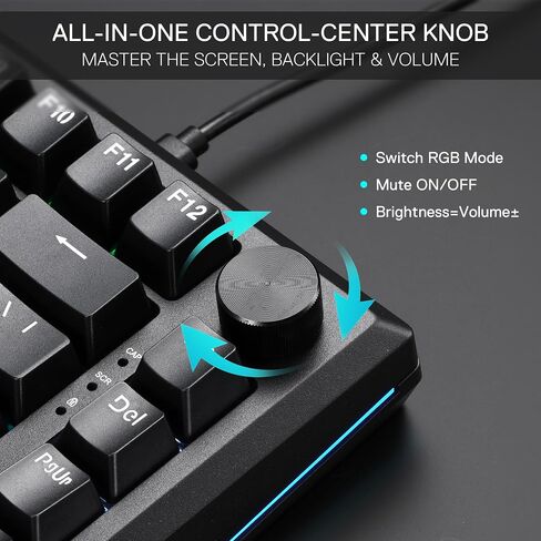 Redragon K687 Wireless CNC Gasket Gaming Keyboard, 81 Keys Mechanical Keyboard w/Premium CNC Aluminum Board, Easy-Control Knob, 5-Layer Noise Dampening, Custom Linear Switch, PBT Gradient Keycaps in Saudi Arabia