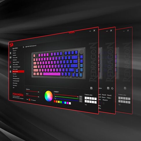 Redragon K687 Wireless CNC Gasket Gaming Keyboard, 81 Keys Mechanical Keyboard w/Premium CNC Aluminum Board, Easy-Control Knob, 5-Layer Noise Dampening, Custom Linear Switch, PBT Gradient Keycaps in Saudi Arabia
