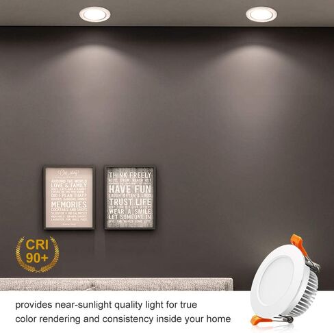 2 Inch LED Recessed Lighting, 3000K Warm White, 3W(35W Halogen Equivalent) Dimmable LED Downlight, CRI80, LED Ceiling Lights with LED Driver (6 Pack) in Saudi Arabia