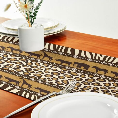 ALAZA Double-Sided William Morris Table Runner 14x108 Inches Long,Table Cloth Runner for Wedding Birthday Party Kitchen Dining Home Everyday Decor 5 in Kuwait