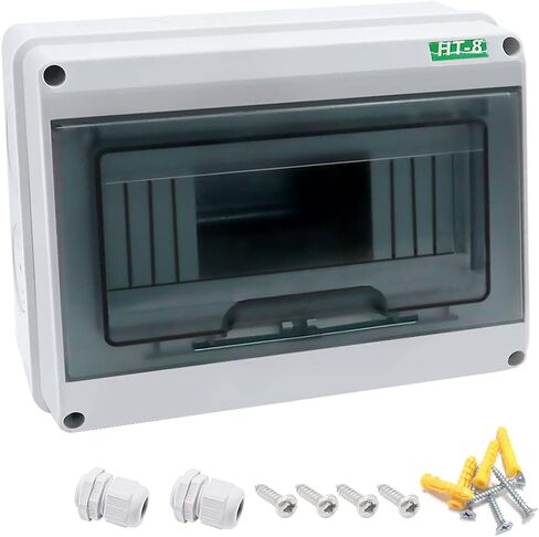 smseace Distribution Protection Box, ABS Plastic Transparent Cover Waterproof Distribution Box IP65, for Indoor Wall Circuit Breaker (5 Way) in Saudi Arabia