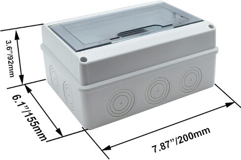 smseace Distribution Protection Box, ABS Plastic Transparent Cover Waterproof Distribution Box IP65, for Indoor Wall Circuit Breaker (5 Way) in Saudi Arabia