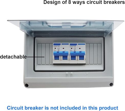 smseace Distribution Protection Box, ABS Plastic Transparent Cover Waterproof Distribution Box IP65, for Indoor Wall Circuit Breaker (5 Way) in Saudi Arabia