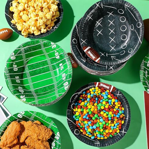 50 Pcs 16 oz Football Paper Bowls Disposable Football Bowls Football Party Snack Bowls Football Party Supplies Football Dessert Bowls for Game Day Hot Cold Soup Salad Home Decor in Kuwait