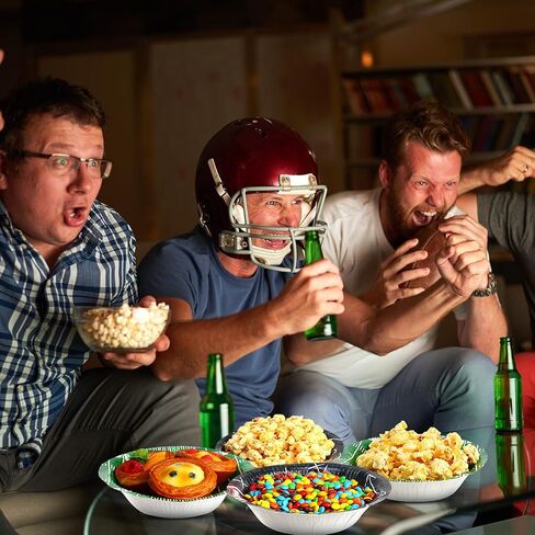 50 Pcs 16 oz Football Paper Bowls Disposable Football Bowls Football Party Snack Bowls Football Party Supplies Football Dessert Bowls for Game Day Hot Cold Soup Salad Home Decor in Kuwait