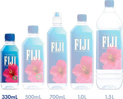 FIJI Natural Artesian Bottled Water 330mL / 11.15 Fl Ounce (Pack of 24) - 100% Natural Electrolytes - NEW in Saudi Arabia