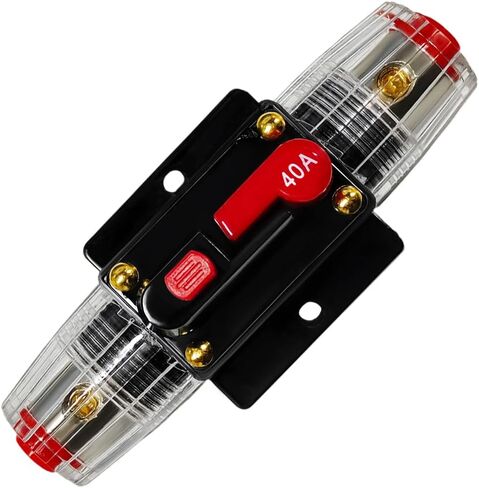 حامل الصمامات 100A مضمن ، 12V-48V DC INLINE RESET RESET FUSE DELENTERTER ، قاطع الدائرة القابلة لإعادة الاستدعاء للسيارة حماية صوتية قوارب شريسية ، إكسسوارات السيارة in Kuwait