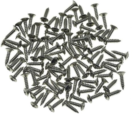 Dopro 100-Pack 5mm Head Diam. Phillips Head Stainless Steel Guitar Bass Pickguard Screws Tremolo Cover Backplate Stainless Steel Mounting Screws Nickel in Saudi Arabia