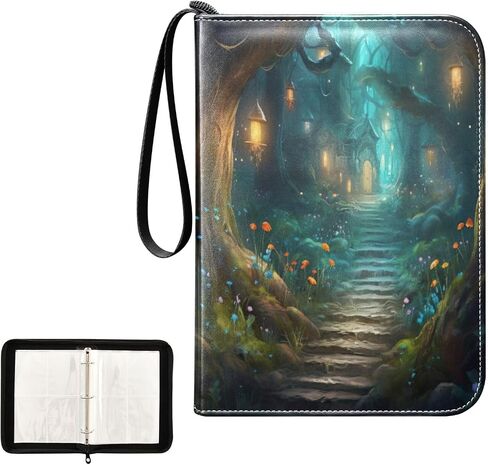 Cute Cats Card Binder 4-Pocket, 400 Pockets PU Waterproof Zippered Collector Card Album with 50 Removable Sleeves for Trading, Game Cards in Saudi Arabia