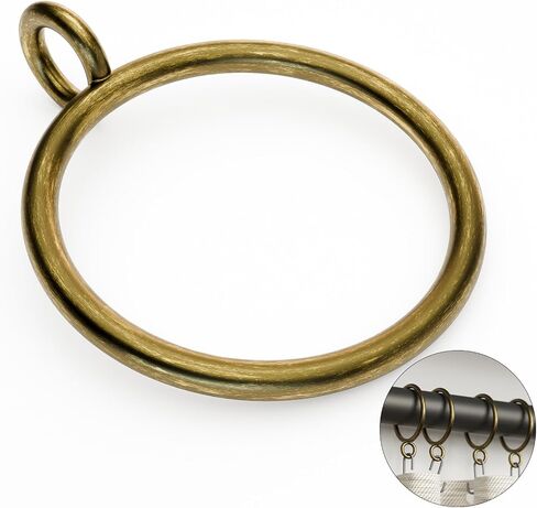 50 Pack Metal Curtain Rings with Eyelets, 1.5 inch Inner Diameter Drapery Rings Apply for Curtain Rods(Fits Up to 1 1/4-Inch Rod) in Saudi Arabia