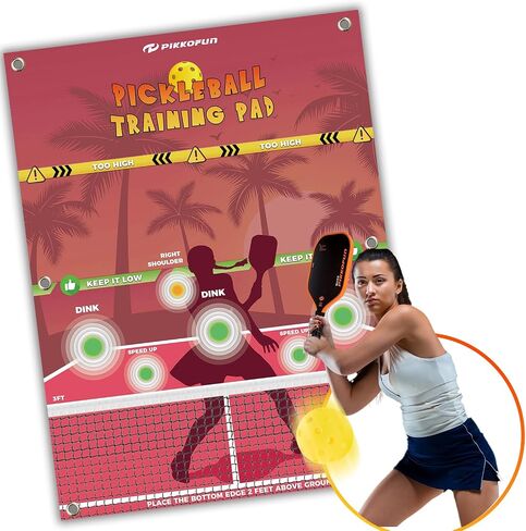 PIKKOFUN Dink Master Pickleball Practice Board, Reusable Pickleball Wall Trainer, Pickleball Practice Rebounder Pad, Pickleball Training Aid for Indoor and Outdoor in Saudi Arabia