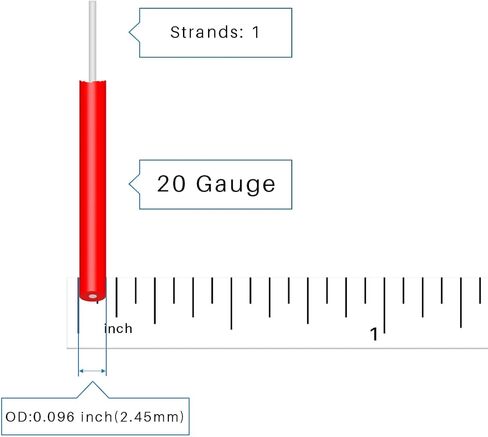 Bntechgo 18 Gauge PVC 1007 سلك كهربائي صلب أحمر وأسود كل 20 قدمًا 18 AWG 1007 ربط سلك نحاسي معلب in Kuwait