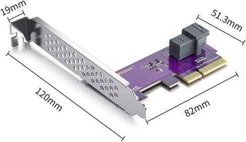 U.2 to M.2 Adapter for U.2 PCIe NVME SSD ، M.2 M-Key PCIe X4 Host Interface ، M.2 PCIe Adapter for Mainboard SSD 750 P3600 P3700 in Kuwait