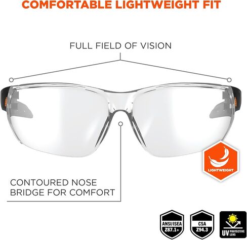 Ergodyne Skullerz VALI Frameless Safety Glasses, Lightweight, Indoor/Outdoor Lens in Saudi Arabia