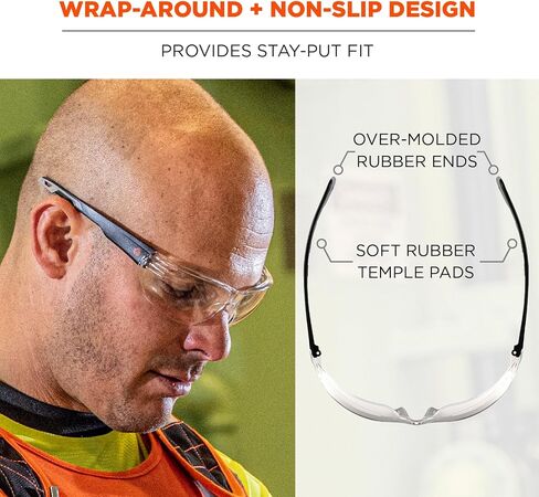 Ergodyne Skullerz VALI Frameless Safety Glasses, Lightweight, Indoor/Outdoor Lens in Saudi Arabia