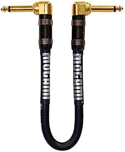 Mogami PLATINUM GUITAR-01RR Pedal Effects Instrument Cable, 1/4" TS Male Plugs, Gold Contacts, Right Angle Connectors, 11 Inch in Saudi Arabia