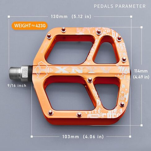 Bicycle Pedal -3 Bearing Bicycle Pedal -9/16 inch Aluminum Alloy CNC machined Flat Pedal, with Anti Slip Screws and 3 Optional coatings in Saudi Arabia