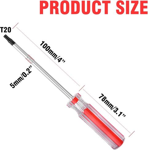 T25 Torx Screwdriver - Magnetic Tip Torx Security Screwdriver, Torx Screwdriver for Computer Repairing, Home Appliances (T25 x 100mm) in Saudi Arabia