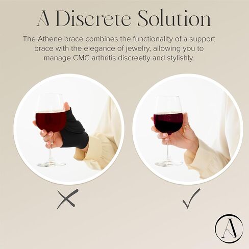 Athene Thumb Brace for Joint Discomfort - An Elegant, Comfortable Thumb Splint Designed to Maintain Full Hand Function, Crafted from Premium Materials, S (Gold) in Saudi Arabia