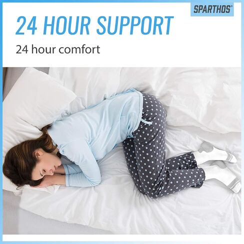 Sparthos Circulation Socks (20-30 mmHg) - Knee High Sock for Compression, Running, Travel Support, Pregnancy, Nurses - Dr Sock Soothers Ankle Brace for Plantar Fasciitis - Mens and Womens (Gray-LXL) in Saudi Arabia