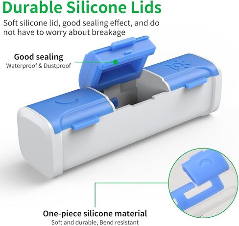 Pill Organizer 2 Times a Day, (3 Pack) Small Pill Box, Am Pm Daily Pill Organizer, Moisture Proof Travel Pill Case for Pocket Purse, Portable Medicine Box to Hold Vitamin, Fish Oil, Supplement in Kuwait