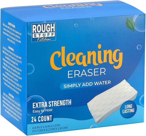 Kitchen Magic Cleaning Eraser Sponge Foam Pads, Non-Scratch Scrub Sponge for All Surfaces, Kitchen-Bathroom-Furniture-Leather-Car, Add Water to Erase All Dirt, Melamine - Universal Cleaner, 6 Count in Saudi Arabia