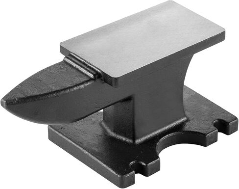 Cast Iron Anvil, 100lbs Single Horn Anvil, Anvils for Blacksmithing with Large Counterop, High Hardness Rugged Round Horn for Bending & Shaping Suit Forging for Blacksmith Tools-Black in Saudi Arabia