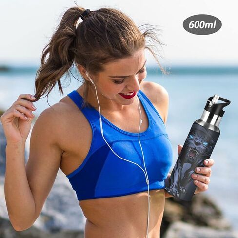 senya 20 Oz Water Bottle with Straw White Horse Stainless Steel Water Bottle for Traveling Sports Leakproof Insulated Water Bottle in Saudi Arabia