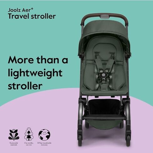 Joolz AER+ Lightweight Baby Stroller, Ultra Compact & Portable One-Hand Fold Design - Ergonomic Recline Seat - Infant & Toddler (up to 50 lb) - Airplane Friendly Stroller - XXL Sun Hood -Sandy Taupe in Saudi Arabia