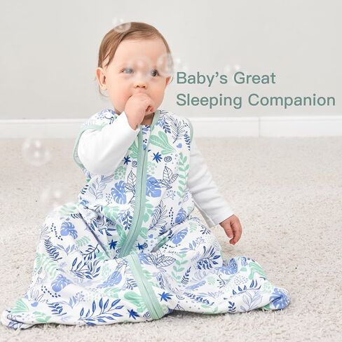 Baby Sleep Sack 6-12 months, 100% Cotton Sleep Sack for Newborn, Wearable Blanket Baby, 0.5 Tog Lightweight Double Zipper Sleeping Bag Butterfly 1 Pack in Saudi Arabia