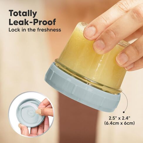 KeaBabies 4pk 8oz & 4pk 4oz Glass Baby Food Containers - Leak-Proof, Microwavable Small Baby Glass Jars with Lids,Baby Food Storage Containers,Baby Snack Containers,BPA-Free Baby Food Jars(Musk Dusk) in Saudi Arabia