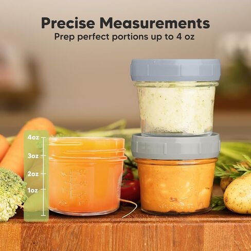 KeaBabies 4pk 8oz & 4pk 4oz Glass Baby Food Containers - Leak-Proof, Microwavable Small Baby Glass Jars with Lids,Baby Food Storage Containers,Baby Snack Containers,BPA-Free Baby Food Jars(Musk Dusk) in Saudi Arabia