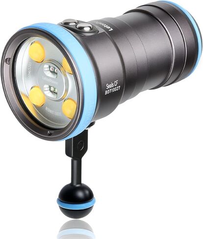 Seal CF 6000 Lumen Dive Light for Underwater Photography, 100m Underwater Video Light 96 CRI with 120 Degree Wide Beam Angle Scuba Flashlight for Professional Dive Photography Fill Light in Kuwait