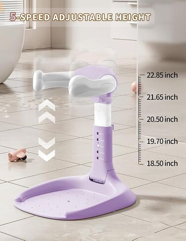 Baby Shower Stand, Baby Bath Support, Baby Shower Standing Support with Adjustable Height and Armrest, Baby Bath Stand with Anti-Skip and Shower Head Holder, Baby Bath Essentials for Infants in Saudi Arabia