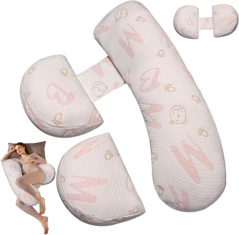 Pregnancy Pillows for Sleeping, Pregnancy Must Haves Body Pillow, Maternity Body Pillow for Adults, Support for Back, Legs, Belly, HIPS in Kuwait