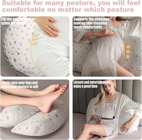 Pregnancy Pillows for Sleeping, Pregnancy Must Haves Body Pillow, Maternity Body Pillow for Adults, Support for Back, Legs, Belly, HIPS in Kuwait